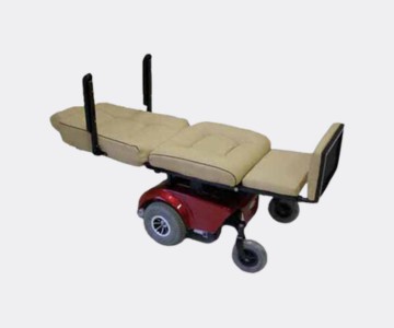 Deluxe - Rear Wheeldrive Powered Wheelchair with Powered  Reclining Backrest & Elevating Footrest